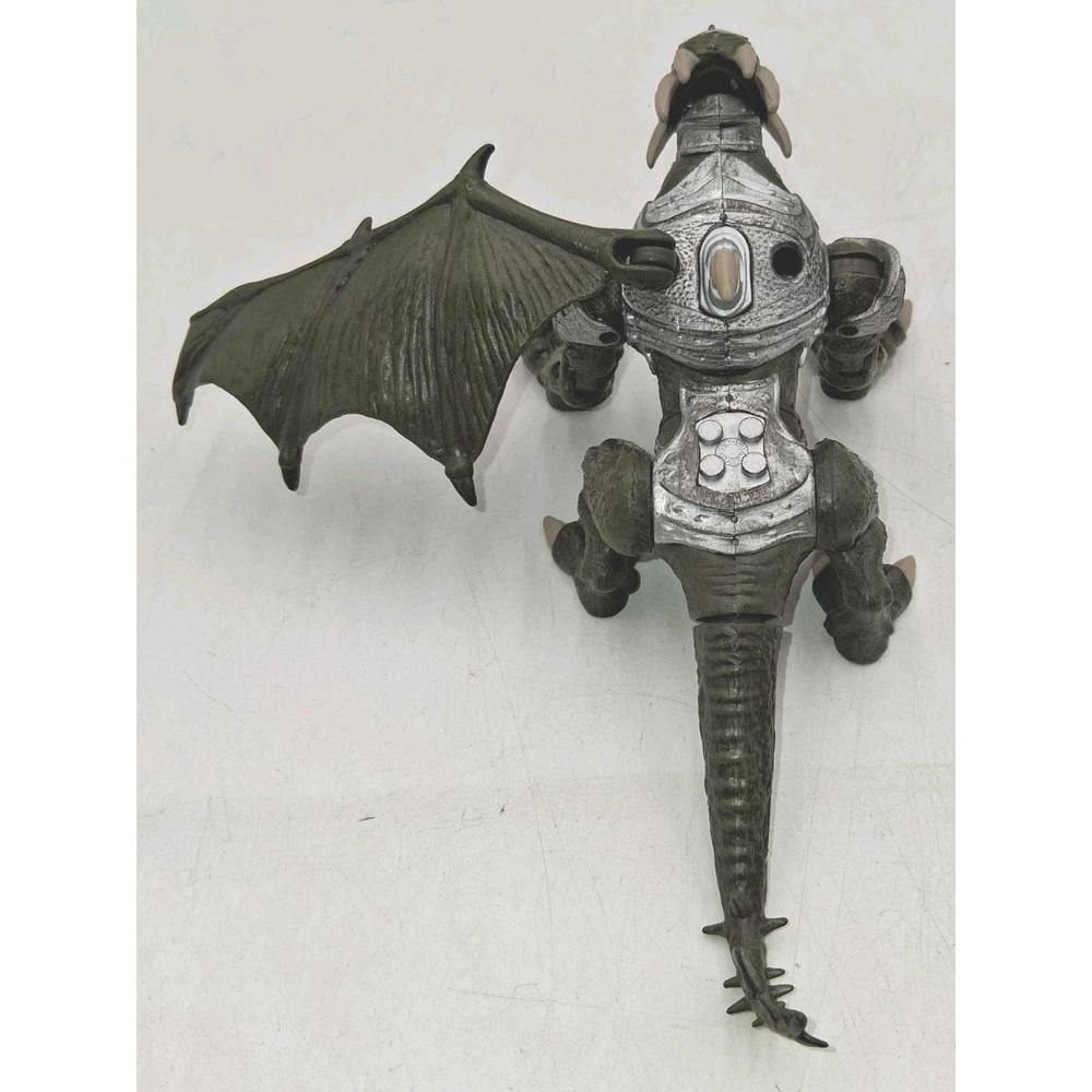 Rare Mega Bloks Argentum Silver Armor Dragon Metal Age Missing One Wing - Picture 3 of 7